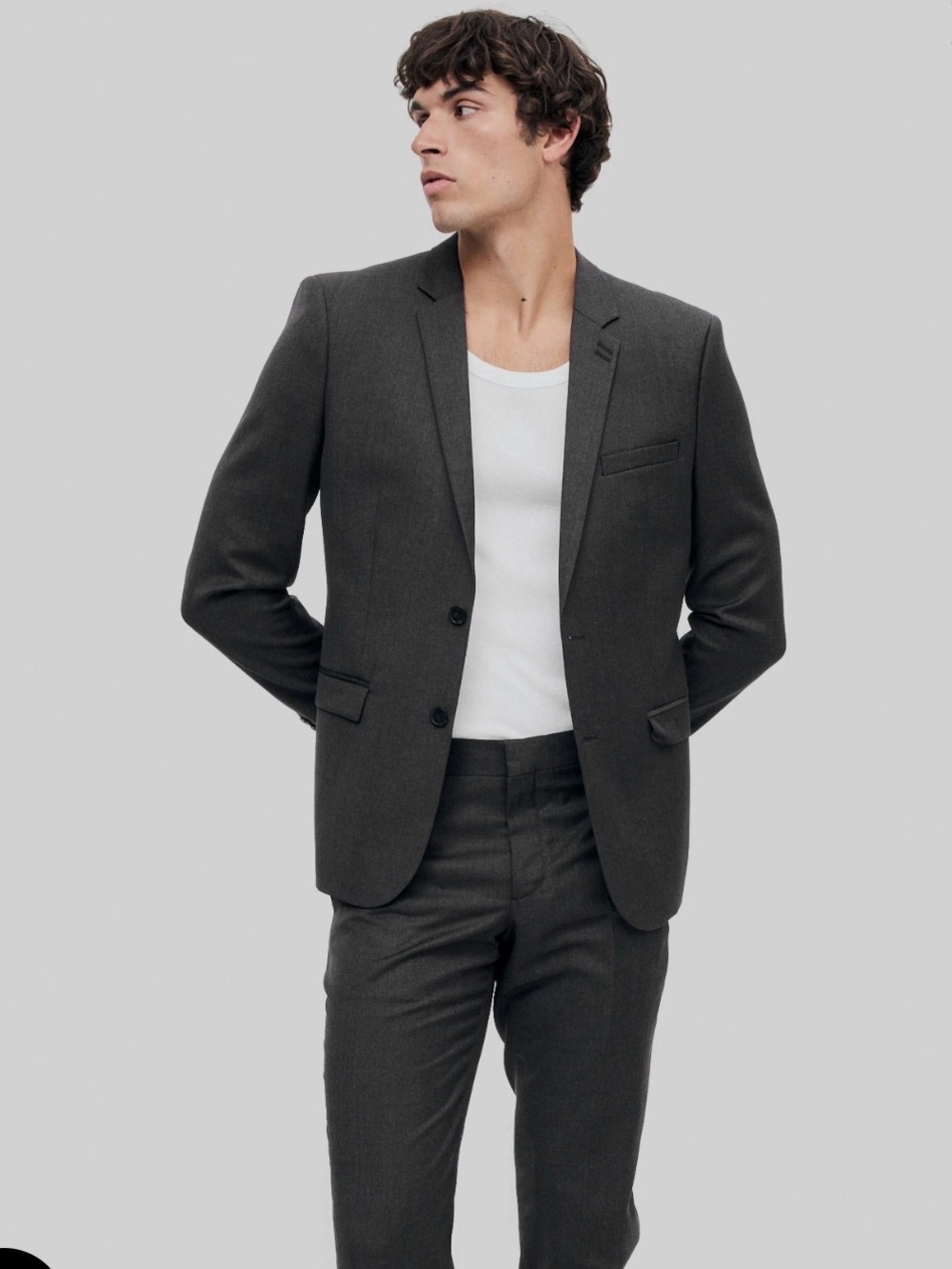 The Kooples Charcoal Gray Two-Piece Suit